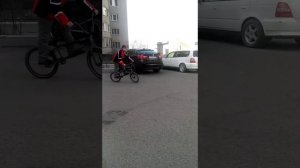 Как научиться "поднимать заднее колесо на Bmx,MTB"