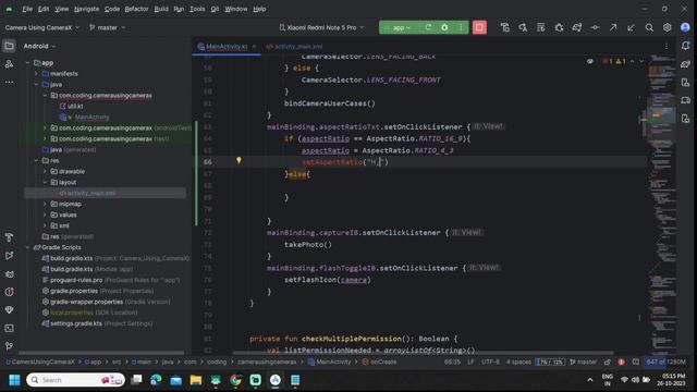 #2 Camera App | Avoid Mirror Effect | Change Aspect Ratio | Photo Rotation | CameraX Library Kotlin