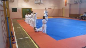 Экзамен по каратэ на желтый пояс (8 кю). Karate exam on 8 kyu