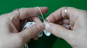 Мотив Амфора крючком.на 8 зубчиков.Ирландское кружево.