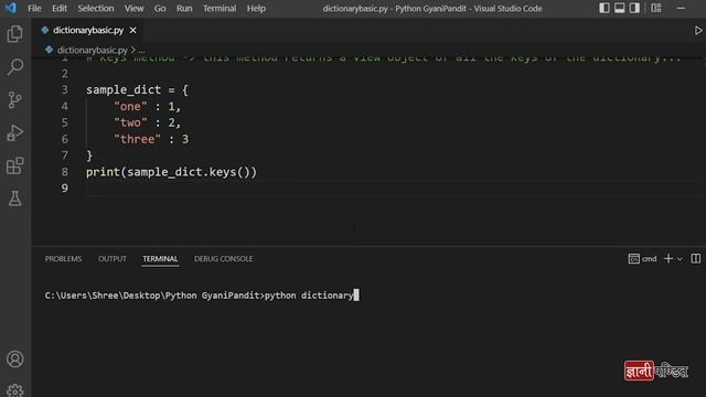 Python Dictionary keys | Lecture 45 | Python for Beginners