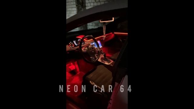Подсветка салона авто. Ambient light.Тюнинг- ателье Neon Car 64 . Passat cc