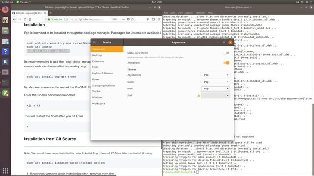 How to install the Pop theme from System76 on Ubuntu смотреть онлайн