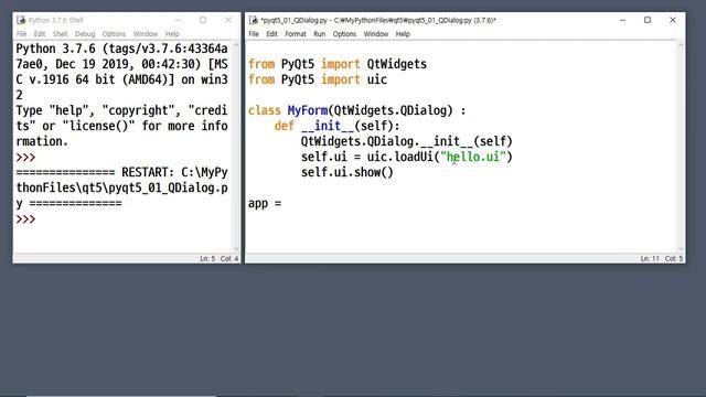 [PYTHON-301] PyQt5 - hello world! 코드 작성 | label widget смотреть онлайн