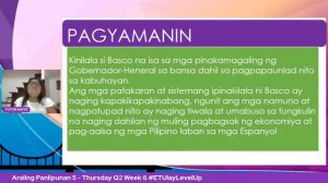 Araling Panlipunan 5 - Thursday Q2 Week 6 #ETUlayLevelUp