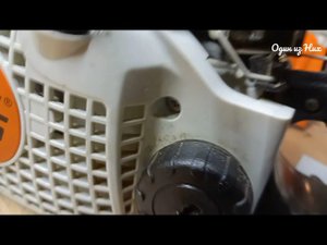 Stihl ms 180 вылетел вал управления, ставлю на место.