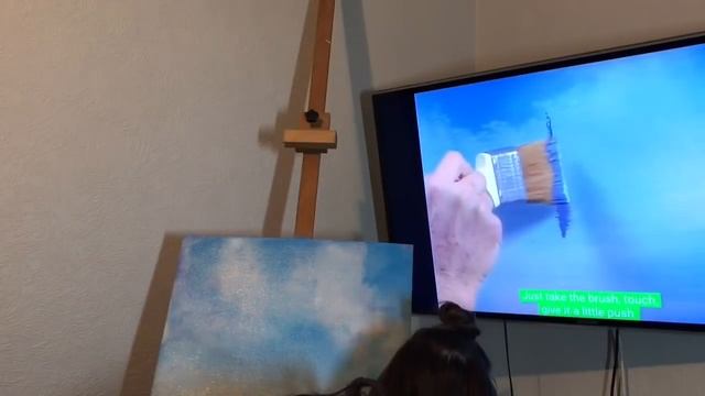 Рисую по туториалу Боба Росса | Following a Bob Ross tutorial смотреть онлайн