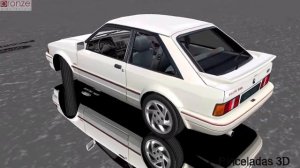 Ford Escort XR3i with interior, 1986, 3d (updated)