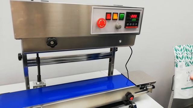 Роликовый конвейерный запайщик пакетов вертикальный FRV-770SS смотреть онлайн