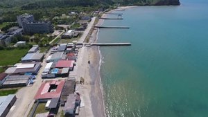 Песчаное Крым море с высоты полета