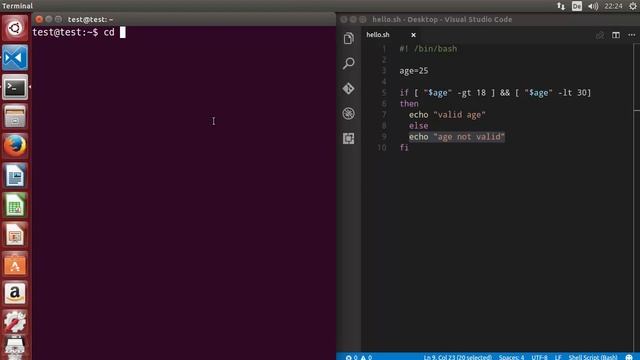 Shell Scripting Tutorial for Beginners 8 -  Logical 'AND' Operator