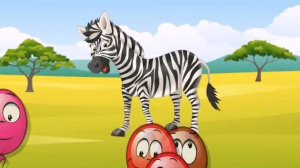 Пазлы для детей. Животные Африки. Лев, зебра, жираф.