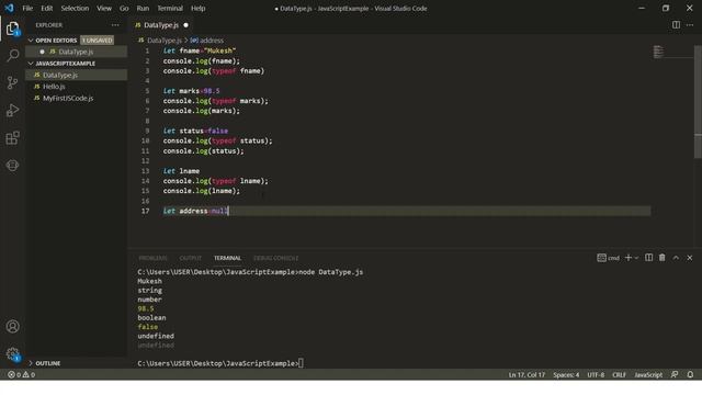 Data Types In JavaScript With Examples