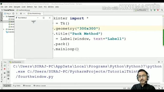 #4 Tkinter Tutorial | Pack | Method | Geometry | In Tkinter Python| GUI App Development using Pytho