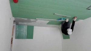 Бюджетная звукоизоляция потолка хвойной подложкой. 200руб/кв.м