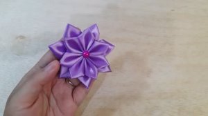 Цветы из ленты своими руками _ Удивительный цветок из ленты атласной