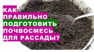 Как правильно приготовить почвосмесь для рассады?how to properly prepare soil mixture for seedlings