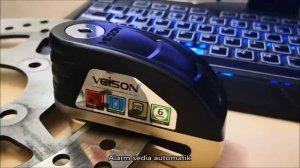 Veison DX19 Upgraded from 120dB to 130dB & Version 2 /  Very loud Alarm Disc Brake Lock