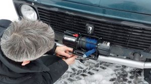 Лебёдка Runva EWV 6000SSR на Ниву + силовой бампер под съёмную лебёдку. Часть 1.