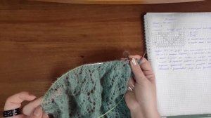 Необыкновенно красивый ажурный палантин спицами/ Ажурный узор "ягодки"