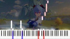 Ganyu: Radiant Dreams Character Demo Song | Genshin Impact OST [Piano tutorial + Sheet]