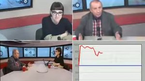 Михаил Веллер отшвырнул микрофон и облил водой ведущую Эхо Москвы Ольгу Бычкову