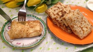 Блины с капустой и яйцом (начинка не вываливается!)