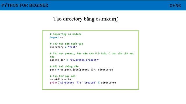 Lập Trình Python Cơ Bản - Bài 12: Module OS Trong Python