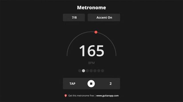 165 BPM Metronome 7/8 смотреть онлайн