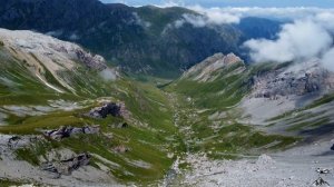 Перевал Федосеева с дрона. Озёра Турье, Бурное, Кяфар. Перевалы Агур и Мылгвал. Романтик, Архыз