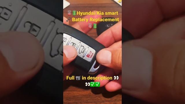 2009-2015 Hyundai and Kia Smart-Key Battery Replacement (SONATA,SANTA FE,TUCSON, OPTIMA,ELANTRA etc