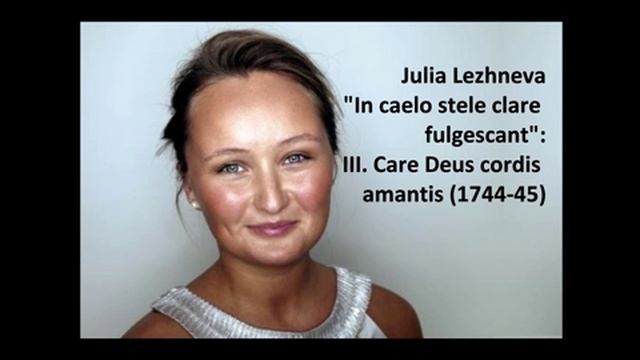 Julia Lezhneva. Motet «In caelo stele clare fulgescant» (Porpora)