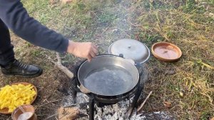 Грибы с картошкой на природе Кисловодска   4K