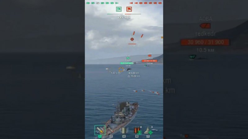 Линкор Новороссийск против подв.лодки.Игра World of Warships