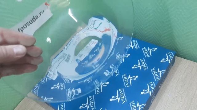 Тарелка для пасты прозрачная Rialto Vidivi стеклянная D30см арт 1025708