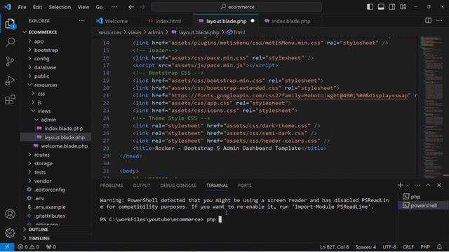 Part 3|Build an E-commerce website using laravel with vue js | Layout Structure смотреть онлайн