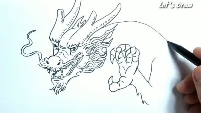 VERY EASY , How to turn words DRAGON into CARTOON FOR KIDS