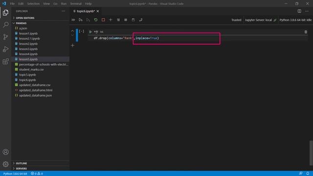 Adding and Dropping columns in Pandas