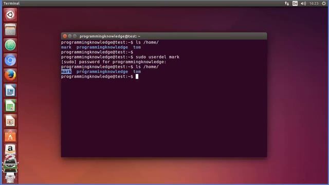 Linux Command Line Tutorial For Beginners 23   userdel command Removing Users