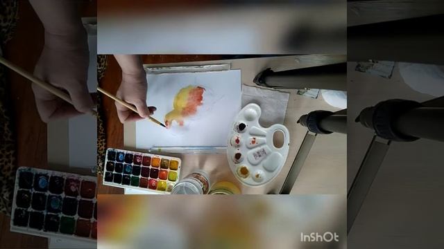 Акварель. Урок 11. Птичка. Часть 2