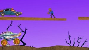 Police Car Vs Monster Truck, Scary Cartoon Racing Video For Children