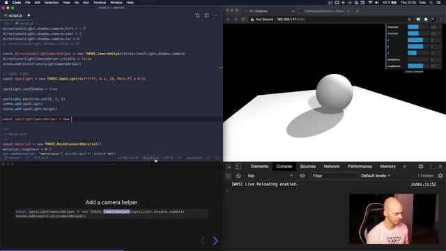 Курс по разработке на Three.js lesson16 / Тени