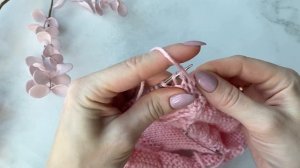 Двойная шапка спицами / Детская шапка спицами / Шапка с ушками / Шапка для девочки / Шапка спицами