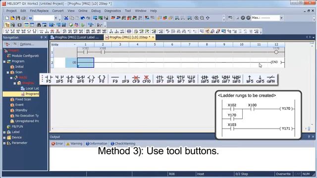 4. Creating a Ladder Program - MELSEC Tutorial смотреть онлайн