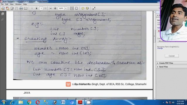 Array Declaration And Initialization Java