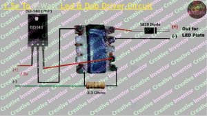 1.5v To 9-Watt Led Driver Circuit of 220v AC, How To Make DC Led Driver Circuit, Ac To Dc Led Drive