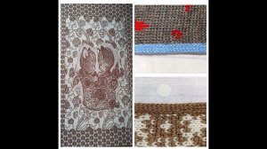 Обработка пледа полым шнуром на вязальной машине.