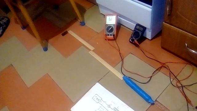 Дальность влияния электромагнита 6 Ампер на железе на неодимовый магнит 60 см