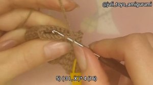 Crochet paws for bird • Лапки для птички крючком • Лапка с пальчиками