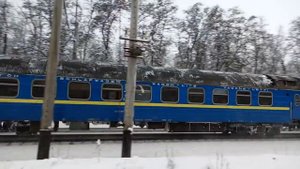 Электровоз ЧС4-с Пассажирским поездом Варшава-Киев